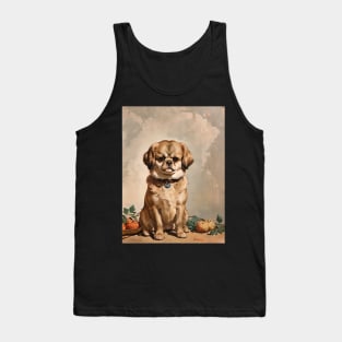 Loyal Friend, Irresistible Expression: Pekingese Art Tank Top